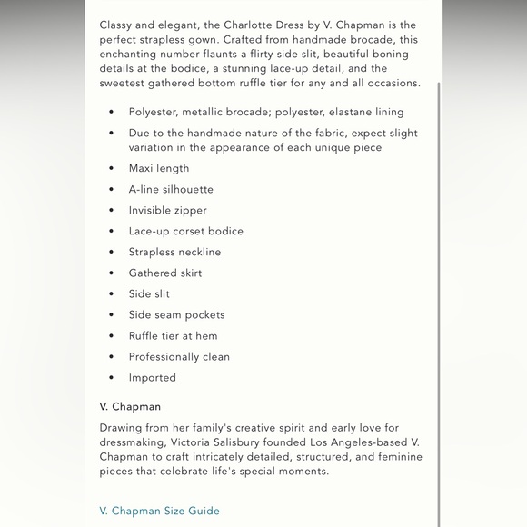 V. Chapman Dark Green Strapless Dress - Picture 5 of 5